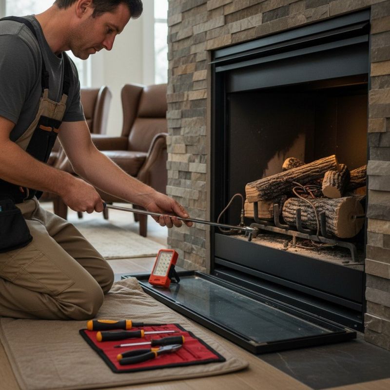 Local Fireplace Or Chimney Service pros at work